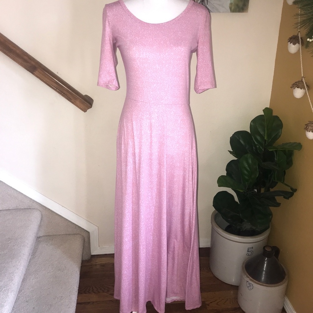 Lularoe Anna Long maxi dress purple print Medium
